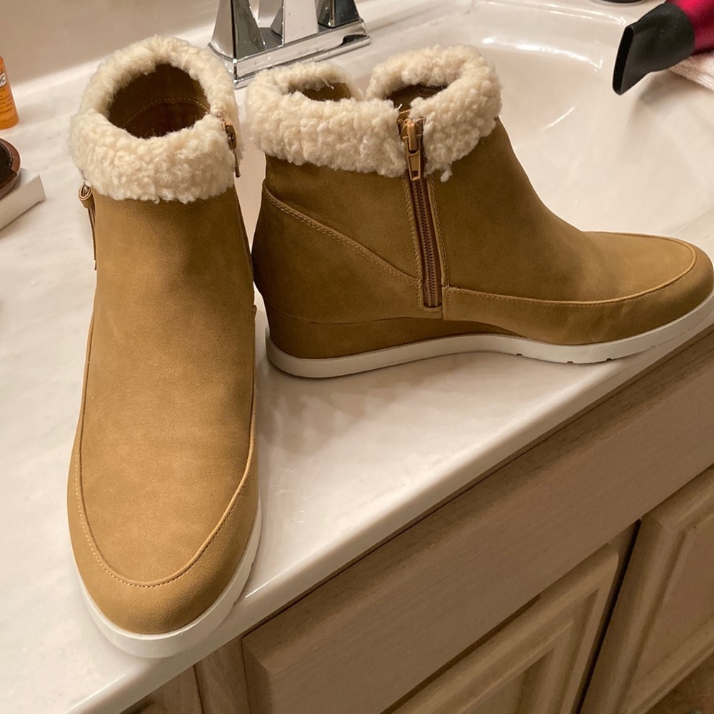 Style & Co Wedge Booties… Super cute and Comfy with a zipper on the inner side.